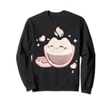 Cute Cat Mug Kitty Funny Cats Lover Design Sweatshirt
