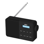 Akai A61041B DAB/DAB Digital+ & FM Radio, Portable Mains and Battery Powered – Black A61041B