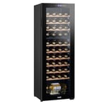 Baridi 55 Bottle Dual Zone Drinks Wine Cooler Fridge Touch Screen LED Black