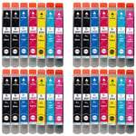 28 Ink Cartridges (Set+Bk) for Epson Expression Photo XP-55 XP-760 XP-860 XP-960