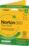 Norton 360 Standard 2023, Antivirus software for 1 Device and 1-year with Secure