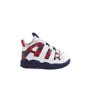 Nike Childrens Unisex Air More Uptempo Multicolor Kids Trainers - White/Red/Navy Leather - Size UK 6.5 Infant