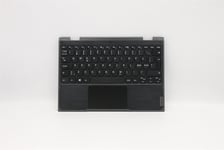 Lenovo Notebook 300e 2nd Keyboard Palmrest Top Cover Nordic Black 5CB0T45091