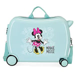 Disney Minnie Enjoy the Day Green Kids Rolling Suitcase 50x38x20 cm Rigid ABS Combination lock 34 Litre 2.1 Kg 4 Wheels Hand Luggage