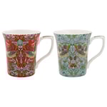 William Morris Strawberry Thief Mix - 2-pack muggar i presentkartong