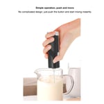 (Carbon Black)Electric Milk Frother Multifunction Efficient Low Noise Mini