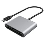 KabelDirekt – Lecteur de Cartes mémoire USB-C (Lecteur de Carte, Card Reader, pour SDXC, SDHC, SD, MMC, MMCplus, microSDXC, microSDHC, microSD, CF Type I, Microdrive) Pro Series