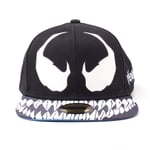 Venom Mask Glow-in-the Dark Snapback Baseball Cap, Unisex, Black/White (SB030330SPN)