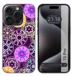 Housse En Silicone Compatible Avec L'IPhone 15 Pro (6.1) Design Radial Dessins