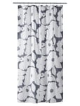 Flora Shower Curtain W/Eyelets 200 Cm Home Textiles Bathroom Textiles Shower Curtains Grey Compliments