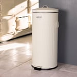 30L Retro Steel Waste Rubbish Kitchen Pedal Bin