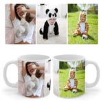 Personalised Mug. Add Your 3 Picture Collage on Ceramic 11 Oz Coffee Cup. Customised Photo Gift Ideas for Him, Her, Boys, Girls, Husband, Wife, Men, Women, Mum, Dad, Friends, Birthday, Valentine Day