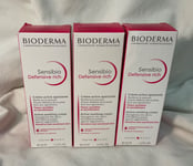 3 x BIODERMA Sensibio Defensive Rich Active Soothing Cream 40ml - Exp 10/24