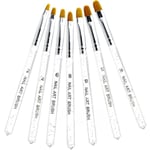 Uv Gel Acrylic Builder Painting Nail Art Brush Pen Tool Set Silver