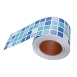 CLTYQ Tile Stick Self Adhesive Waterproof Mirror Tiles Individual and Shell Mosaic Tiles for Kitchen Bathroom Decor - Blue