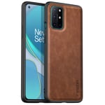 anccer Compatible for OnePlus 8T Case, Soft TPU Leather Case Premium Material Slim Cover for OnePlus 8T 5G (Retro Brown)
