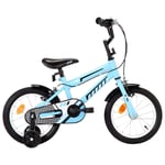 vidaXL Barncykel 14 tum svart och blå -  Cyklar