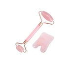 Rosa Jade roller och rosa Gua sha sten fyrkant