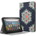 Dadanism Case for All-New Kindle Fire HD 8 Tablet(10th Generation 2020 Release) & All-New Fire HD 8 Plus 2020 Release, Lightweight Stand Cover with Auto Wake/Sleep - Circular Pattern