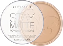 RIMMEL LONDON - Stay Matte Pressed Powder - Lightweight, Oil Absorbing, Smooth N