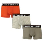 NIKE Ultra Comfort Boxer Shorts 3 Units M, NTR Cptrd Swsh/Pcnt Red/Dark Stcco, M