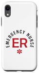 Coque pour iPhone XR Infirmière des urgences vintage sur le dos