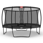 Studsmatta BERG Elite Grey 430 Air Flow PRO + skyddsnät Deluxe INKL BERG STEGE L
