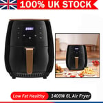 1400W 6L Air Fryer Cooker Digital Oven Low Fat Healthy Oil Free Food Frying