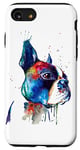 Coque pour iPhone SE (2020) / 7 / 8 Boston Terrier Art Chien mignon mignon cadeau d'anniversaire