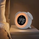advancethy Alarm Clock, Wake Up Light, Sunrise and Sunset Simulation, Bedside Lamp, Colorful Night Light, Dual Alarm Clock with 25 Music and Snooze Function, for Kids Adults Bedroom