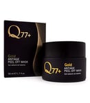 Q77+ - Masque visage - Gold Peel Off Mask - Élimine les toxines et les imperfections - Effet raffermissant et hydratant - Avec des particules d'Or et de l'Acide hyaluronique - 50 ml