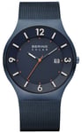 Bering 14440-393 Men's Solar Blue Milanese Mesh Strap Watch