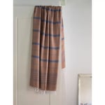 Extra stor Hamamhandduk XXL EGE 160x220 (Brown/navy blue)
