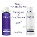 Elemis Revitalise-Me Shampoo & Conditioner Travel Size 50ml NEW