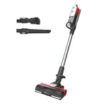 Hoover Cordless Stick Vacuum Cleaner, HF9 with Anti Twist Bar to Prevent Hair Wrap, 30 Mins Run-time, LED Lights, Red [HF910H]
