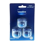 Vaseline Pure Petroleum Jelly Original For All Types (Pack of 3) Pocket Size 7g