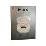 MIXX  StreamBuds Hybrid Lite Earbuds Earphones Headphones White 40h