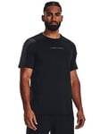 UNDER ARMOUR Mens Training Heat Gear Armour Novelty Fitted T-Shirt - Black, Black, Size M, Men