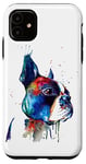 iPhone 11 Boston Terrier Art Funny Dog Cute Sweet Gift Birthday Case