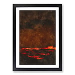 Big Box Art Clouds on Fire Painting Framed Wall Art Picture Print Ready to Hang, Black A2 (62 x 45 cm)