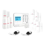 Kit Alarme Maison connectée sans Fil WiFi Box Internet et GSM Futura Blanche Smart Life- lifebox - kit5