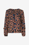 JDY - Blus jdyMocca Life L/S Smock Top Wvn - Brun