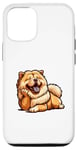 Coque pour iPhone 12/12 Pro Chow chow chien mignon drôle chow chow art kawaii chien