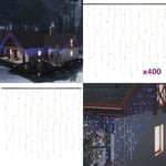Ljusslinga draperi istappar 10 m 400 lysdioder blå - Ljusdekoration - Ljusdekorationer - Home & Living