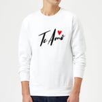 The Valentines Collection Te Amo Script Sweatshirt - White XXL