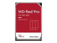 WD Red Pro WD142KFGX - Disque dur - 14 To - interne - 3.5" - SATA 6Gb/s - 7200 tours/min - mémoire tampon : 512 Mo