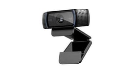 Logitech c920s hd pro webcam, full hd 1080p/30ips, appels vidéos, audio clair, correction automatique de la lumière, volet de protection, skype, zoom,