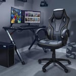 X-Rocker Maverick Gaming Chair, Ergonomic One Size, Black / Gold-coloured 