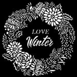 Stamperia Schablon - Christmas Love Winter Garland 18x18 cm