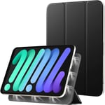 iPad Mini 8.3 (gen 6) Kotelo Kolmiosainen magneettikiinnike Musta